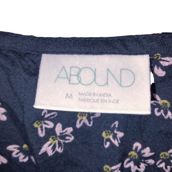 ABOUND Women's Tank Top Blouse Pink Floral Moxie Sleeveless Navy Size M NWT - Picture 6 of 8
